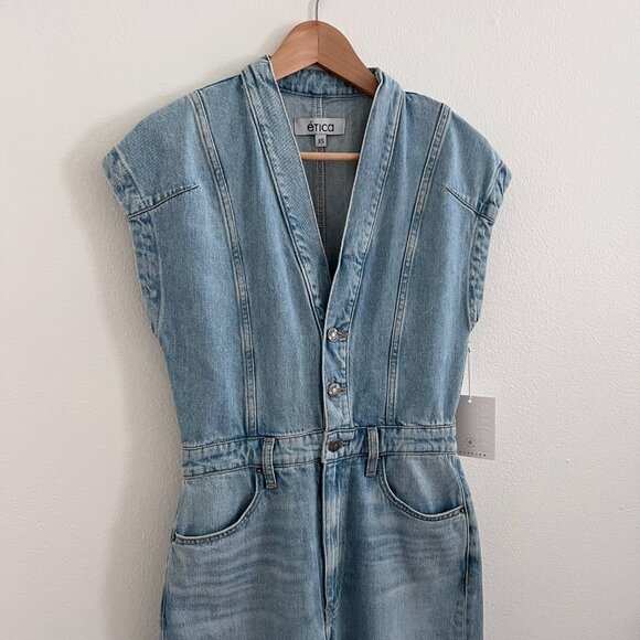 Etica Celestine Wide Leg Jumpsuit in Mountain Air NWT - Picture 4 of 11